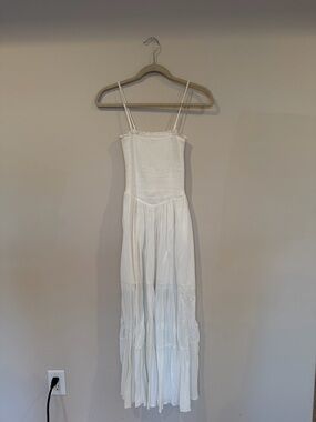Garage Smocked Bodice Maxi Dress - Removeable Straps